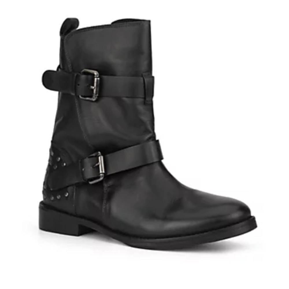 Vintage Foundry Co Leather Buckle Moto Boots NEW